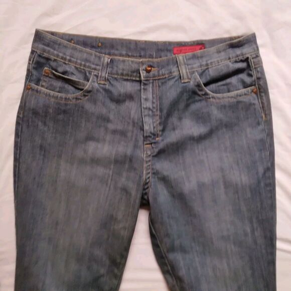 Vigoss Jeans Boot Cut High Rise Blue Denim Embroidered Pockets Womens Size 22 - Picture 6 of 11